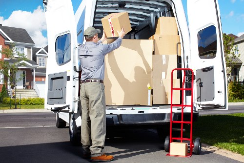Confident customer completing a secure removals payment