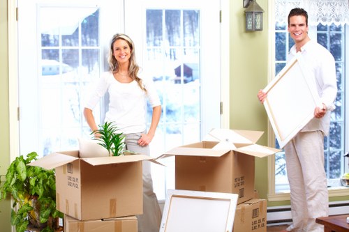 Removal team preparing furniture for a Blackfriars relocation